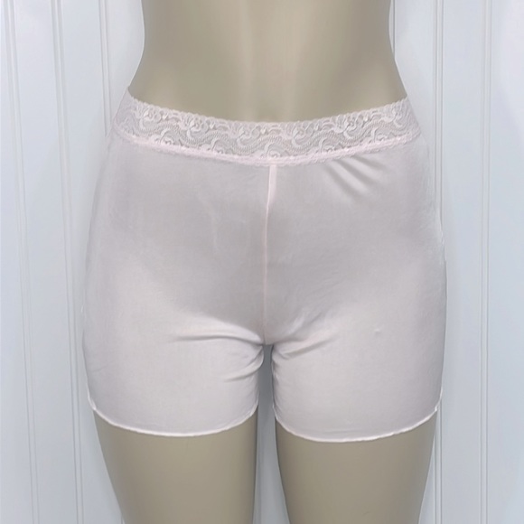 Silksilky Light Pink Lingerie Boxer Briefs Silk Knitted Panties Medium Like New - Picture 4 of 12